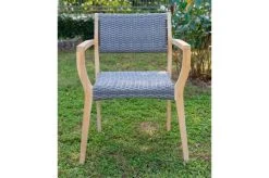 OUTFLEXX Armlehnensessel, Natur/grau, Akazie/Geflecht, 60 X 56 X 83,5 Cm, Stapelbar -Gartenmöbel Geschäft 21918 1.jpg