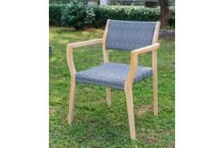OUTFLEXX Armlehnensessel, Natur/grau, Akazie/Geflecht, 60 X 56 X 83,5 Cm, Stapelbar -Gartenmöbel Geschäft 21918 4.jpg