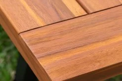 OUTFLEXX Bank, Natur/schwarz, Akazie, 160 X 36,5 X 45 Cm -Gartenmöbel Geschäft 21924 6.jpg