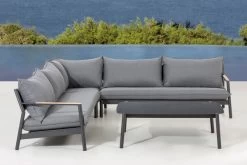 OUTFLEXX Monti Ecklounge, Dunkelgrau, Alu/FSC®-Teakholz/Polyester, 4-5 Personen, Inkl. Loungetisch Und Polster -Gartenmöbel Geschäft 21927 4.jpg