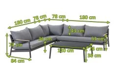 OUTFLEXX Monti Ecklounge, Dunkelgrau, Alu/FSC®-Teakholz/Polyester, 4-5 Personen, Inkl. Loungetisch Und Polster -Gartenmöbel Geschäft 21927 mass.jpg
