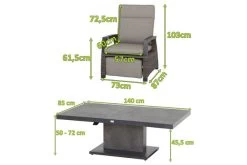 SIENA GARDEN Corido/Bellani Grau Loungeset, Charcoal/anthrazit/grau, Alu/Gardino®-Geflecht, Lifttisch 140x85 Cm, 4 Relaxsessel -Gartenmöbel Geschäft 22112 5.jpg