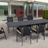 OUTFLEXX Esstischgarnitur, OUTFLEXX® Anthrazit Matt, Alu / Spraystone / Teak, Tisch 180/280x100cm, 6 Stapelsessel, 2 Multipo -Gartenmöbel Geschäft 22131 1.jpg