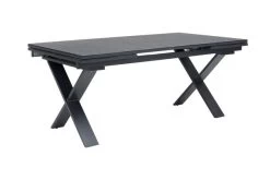 OUTFLEXX Esstischgarnitur, OUTFLEXX® Anthrazit Matt, Alu / Spraystone / Teak, Tisch 180/280x100cm, 6 Stapelsessel, 2 Multipo -Gartenmöbel Geschäft 22131 9.jpg