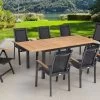 OUTFLEXX Esstischgarnitur, OUTFLEXX® Anthrazit Matt, Alu / Teak / Textil, Tisch 150/210x90cm, 6 Stapelsessel, 2 Multipo -Gartenmöbel Geschäft 22172 1.jpg