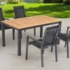OUTFLEXX Esstischgarnitur, OUTFLEXX® Anthrazit Matt, Alu / Teak / Textil, Ausziehtisch 150/210x90cm, 4 Stapelsessel -Gartenmöbel Geschäft 22176 1.jpg