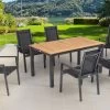 OUTFLEXX Esstischgarnitur, OUTFLEXX® Anthrazit Matt, Alu / Teak / Textil, Ausziehtisch 150/210x90cm, 6 Stapelsessel -Gartenmöbel Geschäft 22178 1.jpg