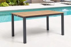 OUTFLEXX Esstischgarnitur, OUTFLEXX® Anthrazit Matt, Alu / Teak / Textil, Ausziehtisch 150/210x90cm, 6 Stapelsessel -Gartenmöbel Geschäft 22178 4.jpg