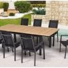 OUTFLEXX Esstischgarnitur, OUTFLEXX® Anthrazit Matt, Alu / Teak / Textil, Ausziehtisch 180/240x100cm, 8 Stapelsessel -Gartenmöbel Geschäft 22194 1.jpg