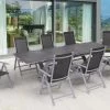 OUTFLEXX Esstischgarnitur, Silber, Alu / HPL / Textil, Tisch 180/280x100cm, 8 Multipositionssessel -Gartenmöbel Geschäft 22221 1.jpg