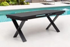 OUTFLEXX Esstischgarnitur, Anthrazit, Alu / Keramik / Textil, 180/280x100cm, 2 Multipo, 8 Stapelsessel -Gartenmöbel Geschäft 22237 4.jpg