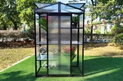 OUTFLEXX Gewächshaus, Schwarz, Alu/Polycarbonat, 111x61x175cm, Pulverbeschichtet -Gartenmöbel Geschäft 22273 4.jpg
