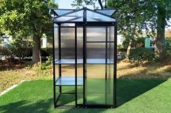 OUTFLEXX Gewächshaus, Schwarz, Alu/Polycarbonat, 111x61x175cm, Pulverbeschichtet -Gartenmöbel Geschäft 22273 6.jpg