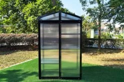 OUTFLEXX Gewächshaus, Schwarz, Alu/Polycarbonat, 111x61x175cm, Pulverbeschichtet -Gartenmöbel Geschäft 22273 8.jpg