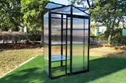 OUTFLEXX Gewächshaus, Schwarz, Alu/Polycarbonat, 111x61x175cm, Pulverbeschichtet -Gartenmöbel Geschäft 22273 9.jpg
