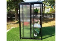 OUTFLEXX Gewächshaus, Schwarz, Alu/Polycarbonat, 91x51x168cm, Pulverbeschichtet -Gartenmöbel Geschäft 22274 8.jpg