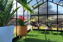 OUTFLEXX Gewächshaus, Schwarz, Alu/Polycarbonat, 250x250x228cm, Pulverbeschichtet -Gartenmöbel Geschäft 22277 12.jpg