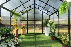 OUTFLEXX Gewächshaus, Schwarz, Alu/Polycarbonat, 250x250x228cm, Pulverbeschichtet -Gartenmöbel Geschäft 22277 8.jpg