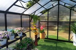 OUTFLEXX Gewächshaus, Schwarz, Alu/Polycarbonat, 311x250x228cm, Pulverbeschichtet -Gartenmöbel Geschäft 22278 8.jpg