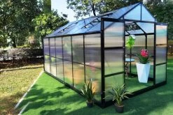 OUTFLEXX Gewächshaus, Schwarz, Alu/Polycarbonat, 372x250x228cm, Pulverbeschichtet -Gartenmöbel Geschäft 22279 2.jpg