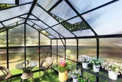 OUTFLEXX Gewächshaus, Schwarz, Alu/Polycarbonat, 433x250x228cm, Pulverbeschichtet -Gartenmöbel Geschäft 22280 10.jpg