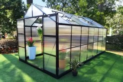 OUTFLEXX Gewächshaus, Schwarz, Alu/Polycarbonat, 433x250x228cm, Pulverbeschichtet -Gartenmöbel Geschäft 22280 6.jpg