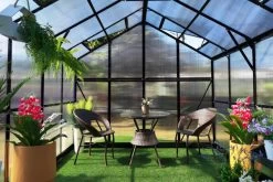 OUTFLEXX Gewächshaus, Schwarz, Alu/Polycarbonat, 433x250x228cm, Pulverbeschichtet -Gartenmöbel Geschäft 22280 7.jpg