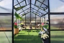 OUTFLEXX Gewächshaus, Schwarz, Alu/Polycarbonat, 433x250x228cm, Pulverbeschichtet -Gartenmöbel Geschäft 22280 9.jpg