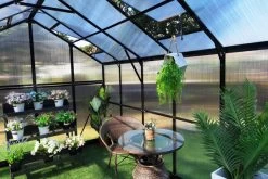 OUTFLEXX Gewächshaus, Schwarz, Alu/Polycarbonat, 494x250x228cm, Pulverbeschichtet -Gartenmöbel Geschäft 22281 11.jpg