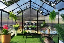 OUTFLEXX Gewächshaus, Schwarz, Alu/Polycarbonat, 494x250x228cm, Pulverbeschichtet -Gartenmöbel Geschäft 22281 9.jpg