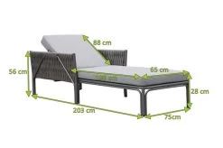 OUTFLEXX Mermaid Liege, Anthrazit, Aluminium/XL Geflecht, 203x75x56 Cm, Inkl. Polster 9 OUTFLEXX Mermaid Liege, Anthrazit, Aluminium/XL Geflecht, 203x75x56 Cm, Inkl. Polster -Gartenmöbel Geschäft 22302 5.jpg