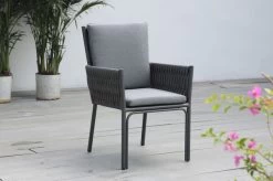 OUTFLEXX Mermaid Dining Sessel, Anthrazit, Aluminium/XL Geflecht57x63x89 Cm , Inkl. Polster -Gartenmöbel Geschäft 22304 1.jpg