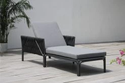 OUTFLEXX Mermaid Loungeliege, Anthrazit, Aluminium/XL Rope, 75x56x65 Cm, Inkl. Polster