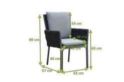 OUTFLEXX Mermaid Sessel, Anthrazit, Aluminium/XL Rope, 57x63x89 Cm, Inkl. Polster -Gartenmöbel Geschäft 22311 4.jpg