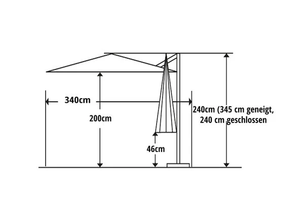 Schneider® SCHNEIDER Rhodos Junior Ampelschirm, Rot, 270x270 Cm, Quadratisch 7 Schneider® SCHNEIDER Rhodos Junior Ampelschirm, Rot, 270x270 Cm, Quadratisch – Bild 5