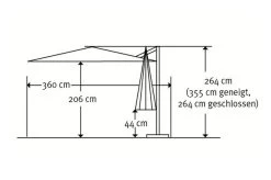 Schneider® SCHNEIDER Rhodos Twist Ampelschirm, Natur, 300x300 Cm, Quadratisch -Gartenmöbel Geschäft 22315 5.jpg