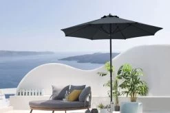 OUTFLEXX Mittelstockschirm, Anthrazit, Aluminium, Ø 270 Cm, Rund -Gartenmöbel Geschäft 22323 1.jpg