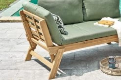 OUTFLEXX Lounge/Liege, FSC Akazie, Teakoptik, 192x70x60cm, Inkl. Polster, Grün 12 OUTFLEXX Lounge/Liege, FSC Akazie, Teakoptik, 192x70x60cm, Inkl. Polster, Grün -Gartenmöbel Geschäft 22356 4.jpg