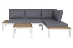 OUTFLEXX Ecklounge, Weiß/anthrazit, Aluminium/Polyester, FSC-Akazie, 4 Personen, Inkl. Polster -Gartenmöbel Geschäft 22365 weiss 03.jpg