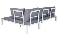 OUTFLEXX Ecklounge, Weiß/anthrazit, Aluminium/Polyester, FSC-Akazie, 4 Personen, Inkl. Polster -Gartenmöbel Geschäft 22365 weiss 04.jpg