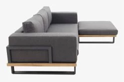 OUTFLEXX Loungeset, Aluminium Mit Sunproof Olefin, FSC Akazie, Gepolstert In Grau, Für 3-4 Personen -Gartenmöbel Geschäft 22368 10.jpg