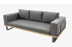 OUTFLEXX Loungeset, Aluminium Mit Sunproof Olefin, FSC Akazie, Gepolstert In Grau, Für 3-4 Personen -Gartenmöbel Geschäft 22368 13.jpg