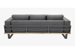 OUTFLEXX Loungeset, Aluminium Mit Sunproof Olefin, FSC Akazie, Gepolstert In Grau, Für 3-4 Personen -Gartenmöbel Geschäft 22368 14.jpg