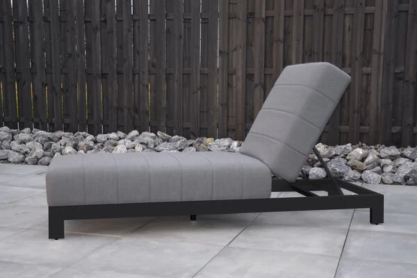 OUTFLEXX Liege, Anthrazit/flanelle, Alu/Sunbrella, 203x70x40/100, Höhenverstellbare Rückenlehne 3 OUTFLEXX Liege, Anthrazit/flanelle, Alu/Sunbrella, 203x70x40/100, Höhenverstellbare Rückenlehne