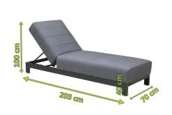 OUTFLEXX Liege, Anthrazit/flanelle, Alu/Sunbrella, 203x70x40/100, Höhenverstellbare Rückenlehne 13 OUTFLEXX Liege, Anthrazit/flanelle, Alu/Sunbrella, 203x70x40/100, Höhenverstellbare Rückenlehne -Gartenmöbel Geschäft 22410 5.jpg