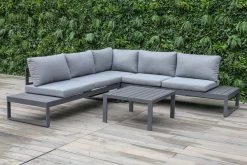 OUTFLEXX Loungemöbel, Anthrazit/grau, Alu/Olefin, 5 Personen, Loungetisch 73x73 Cm -Gartenmöbel Geschäft 22419 2.jpg