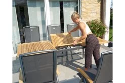 HARTMAN Silencio / Aruba Sitzgruppe, Xerix/natur, Alu/Teak, 2 Dining Sessel, 4 Multipo, 160/220x90cm, FSC-Teak Armlehnen -Gartenmöbel Geschäft 22443 8 3.jpg 3