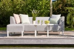 HARTMAN Dion Lounge , Grau/weiß, Sunbrella/Keramik, 4 Personen, Inklusive Beistelltisch