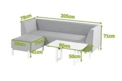 HARTMAN Dion Lounge , Grau/weiß, Sunbrella/Keramik, 4 Personen, Inklusive Beistelltisch -Gartenmöbel Geschäft 22453 3.jpg