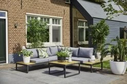 HARTMAN Ecklounge, Natur/xerix, Alu/Teak, 5 Personen, Seitenablage Aus Teak